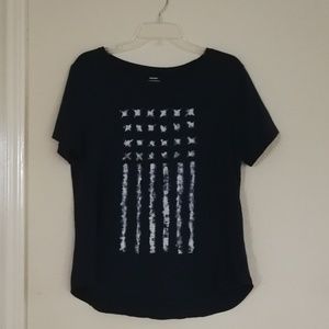Navy Blue Flag Shirt